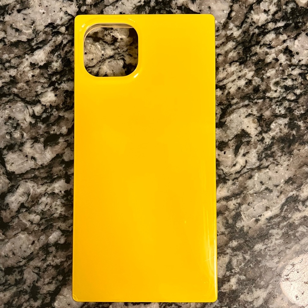 FLAUNT iPhone 13 Square Phone Case, Yellow